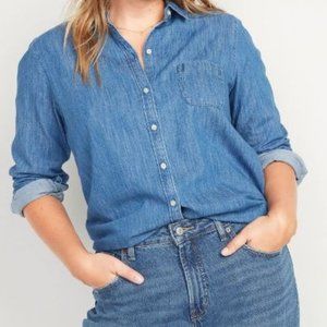 Old Navy The Classic Denim Shirt NWT Size XS